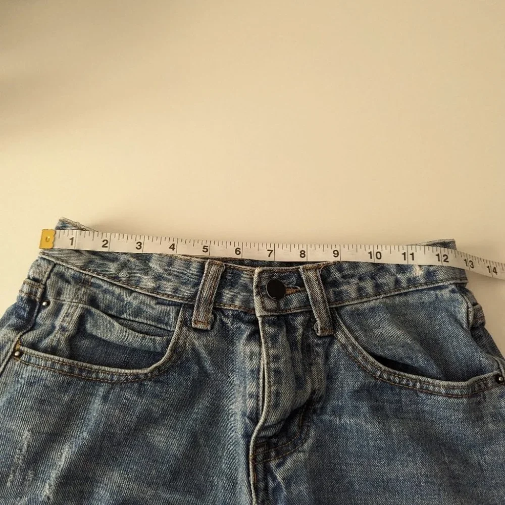 Alexander Wang Distressed Denim Cut Off Jean Shorts - Picture 8 of 10